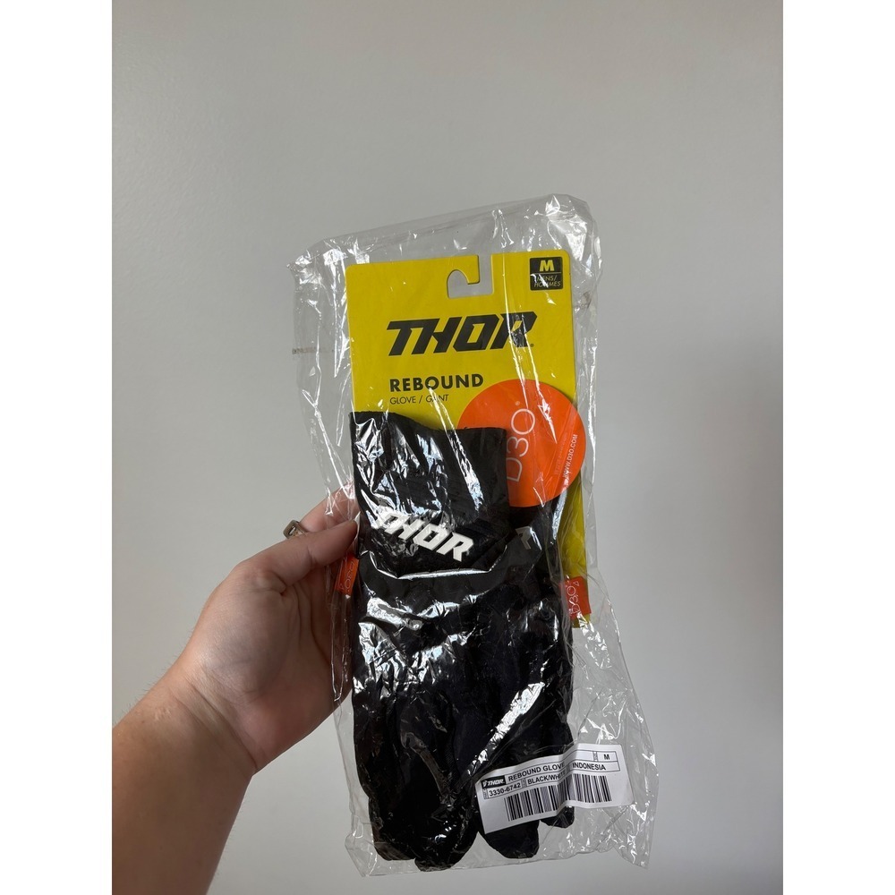 Thor Rebound Gloves – Black – Medium – New